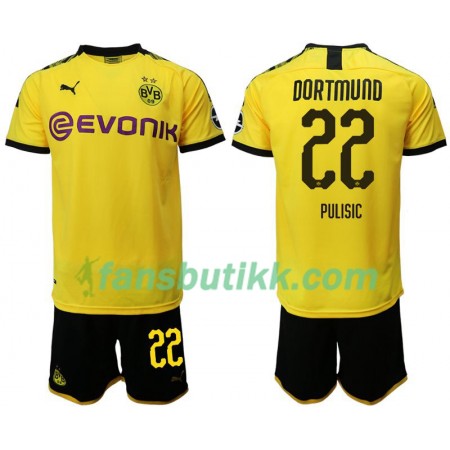 Fotballdrakt Borussia Dortmund Pulisic 22 Barn Hjemmetrøye 2019-2020 Kortermet